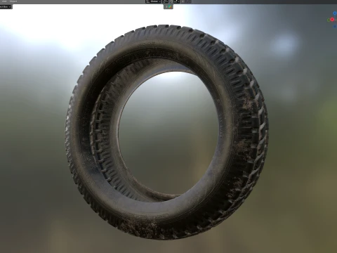 Dirty Tyre 3D Model