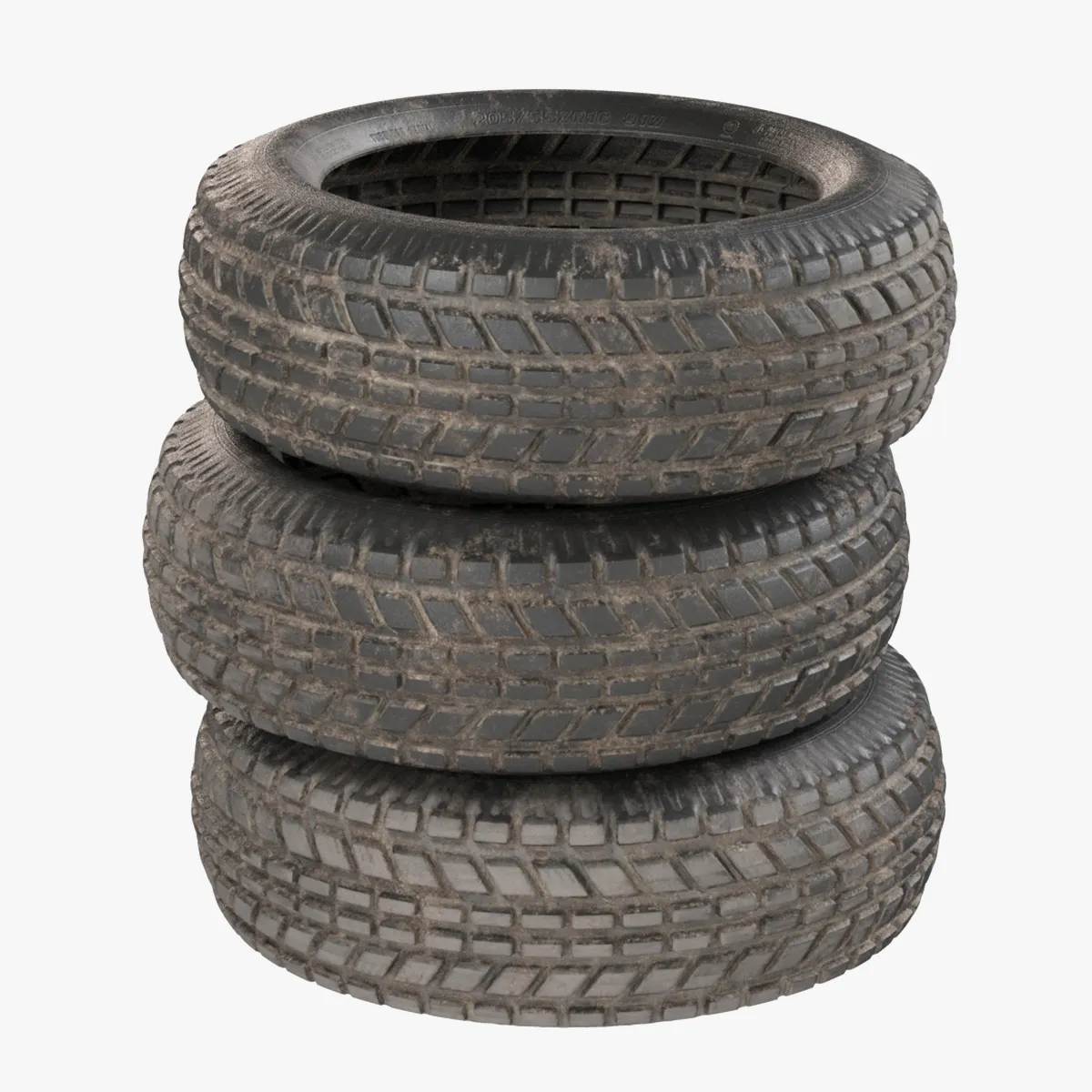 Tire Stack 1 3D Model .c4d .max .obj .3ds .fbx .stl .blend 