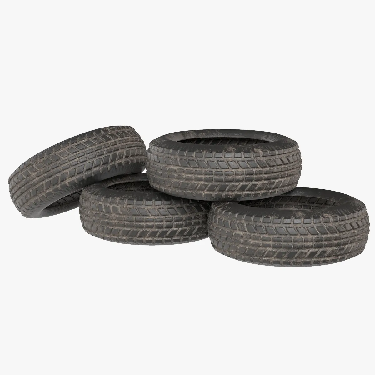 Tire Stack 2 3D Model .c4d .max .obj .3ds .fbx .stl .blend 