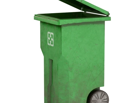 Wheel Waste Bin 3D 模型
