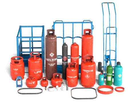 Gas Cylinder Modular Set 3D Model