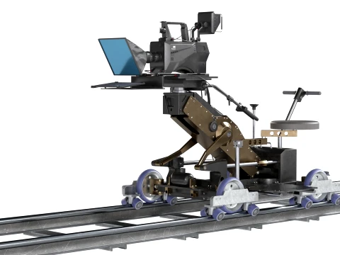 Cinetech Robin Camera Dolly and Accessories With Panasonic Camera 3D Model