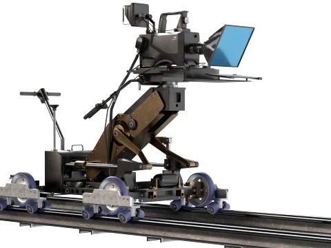 Cinetech Robin Camera Dolly and Accessories With Panasonic Camera 3D Model