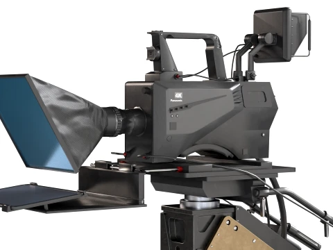 Cinetech Robin Camera Dolly and Accessories With Panasonic Camera 3D Model