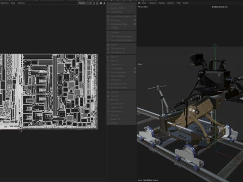 Cinetech Robin Camera Dolly and Accessories With Panasonic Camera 3D Model
