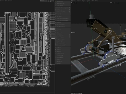 Cinetech Robin Camera Dolly and Accessories With Panasonic Camera 3D Model