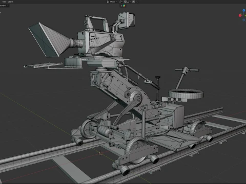 Cinetech Robin Camera Dolly and Accessories With Panasonic Camera 3D Model