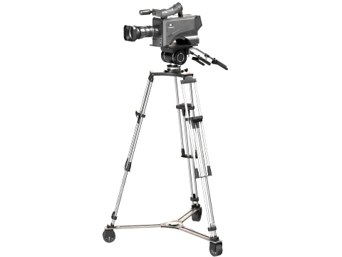 Panasonic Camera 4k with Studio Camera Pedestal 3D Model