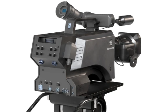 Panasonic Camera 4k with Studio Camera Pedestal 3D Model