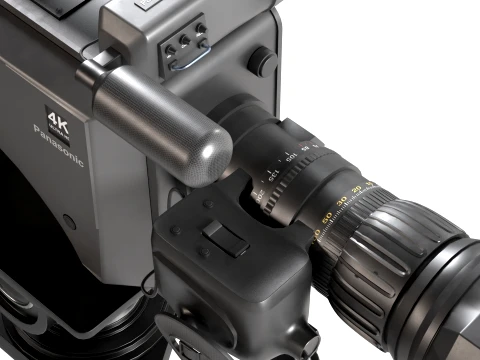 Panasonic Camera 4k with Studio Camera Pedestal 3D Model