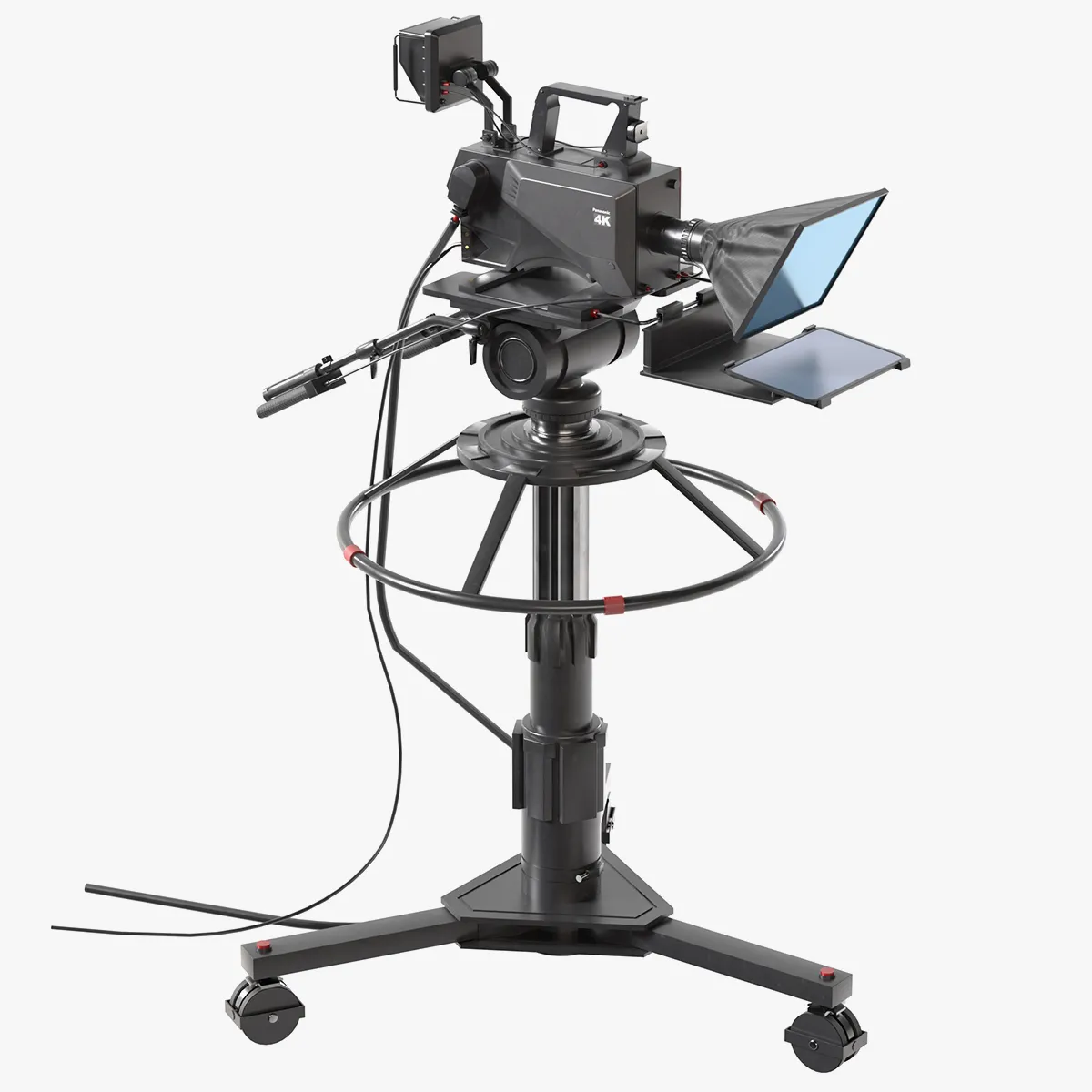 Panasonic TV Camera Pedestal 3D Model .c4d .max .obj .3ds .fbx .stl .blend 
