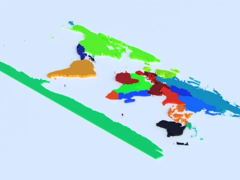 World Map Collection 3D Model