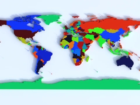World Map Collection 3D Model