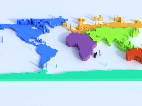 World Map Collection 3D Model