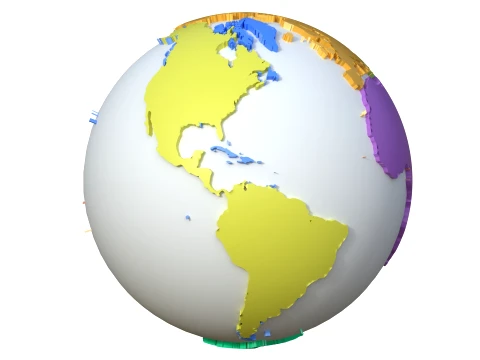 World Map Collection 3D Model