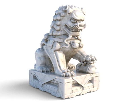 Asian Statue Collection 3D Model