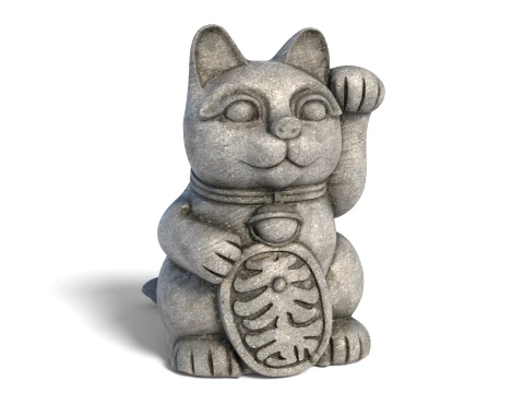Asian Statue Collection 3D Model