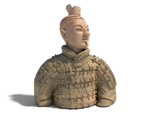 Asian Statue Collection 3D Model