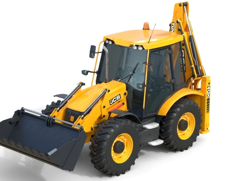 JCB Backhoe Loader 4CX Model 3D
