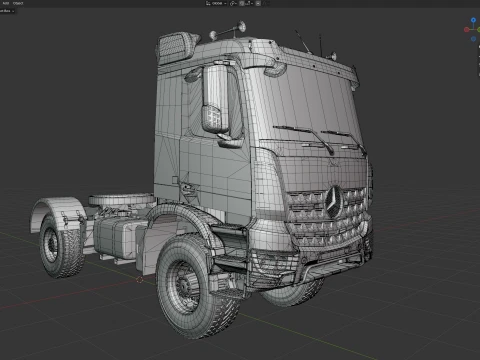 Mercedes Arocs Truck 3D Model