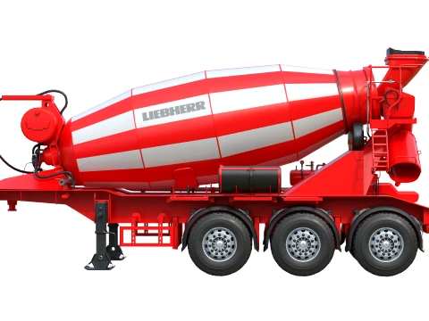 Liebherr HMT 1204 Concrete Mixer 3D Model