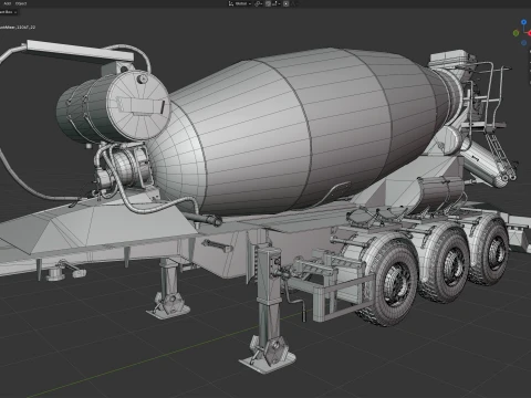 Liebherr HMT 1204 Concrete Mixer 3D Model