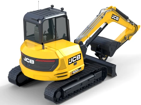 JCB Mini Excavator 100C-2 3D Модель
