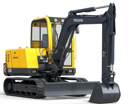 Volvo Compact Tracked Excavator EC50 3D Модель