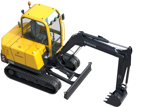 Volvo Compact Tracked Excavator EC50 3D Model