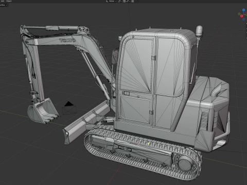 Volvo Compact Tracked Excavator EC50 3D Model