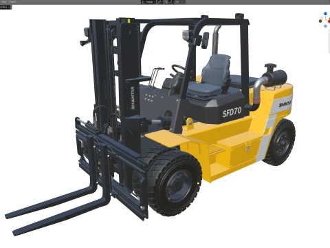 Shantui Diesel Forklift SFD100 3D Model