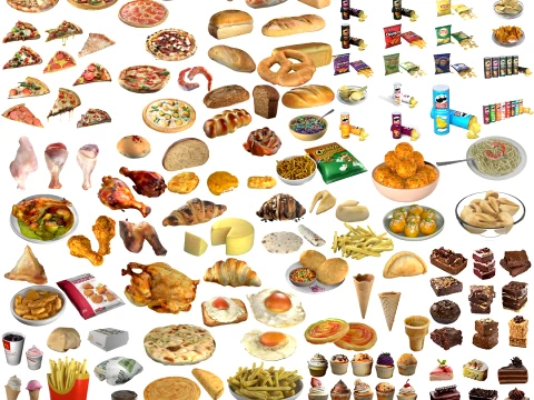 Mega Food Collection 3D Модель