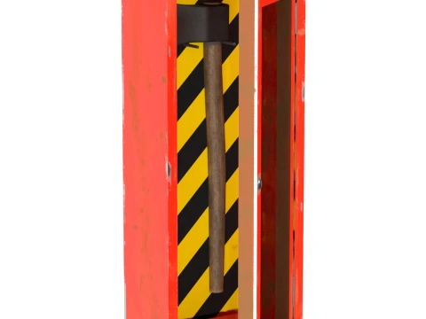 Axe with Box Modelo 3D