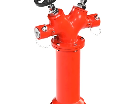 Double Headed Hydrant 3D Model