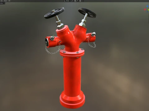Double Headed Hydrant 3D Model