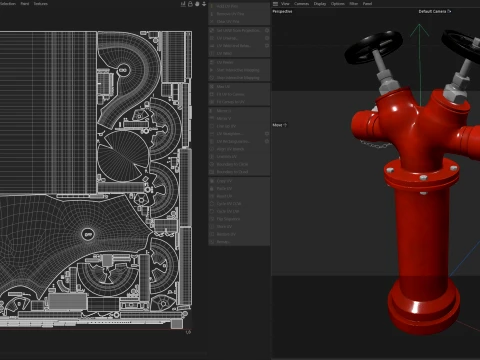 Double Headed Hydrant 3D Model