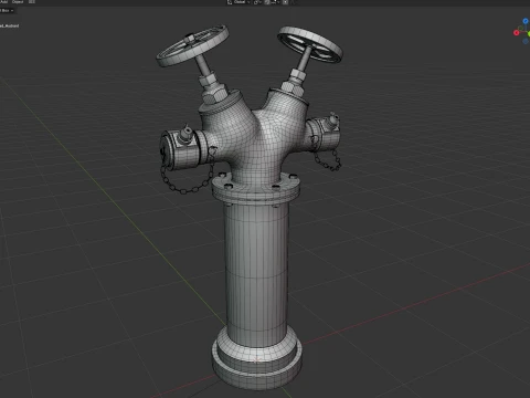 Double Headed Hydrant 3D Model