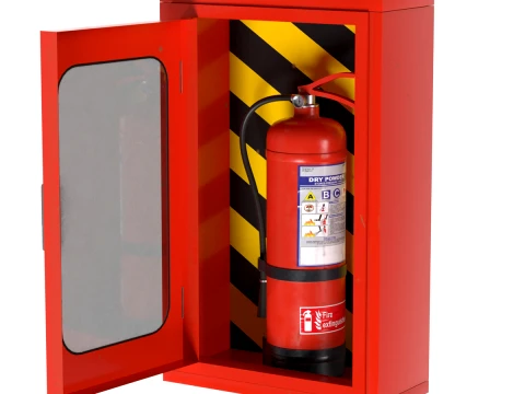 Fire Extinguisher with Box Modelo 3D