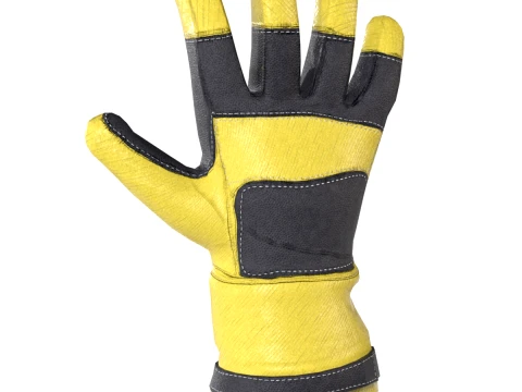 Fire Fighter Gloves 3D Model