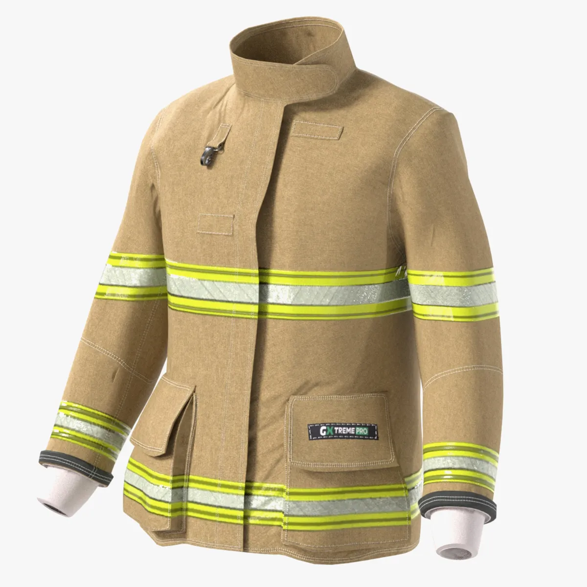 Fire Fighter Jacket 3D Model .c4d .max .obj .3ds .fbx .stl .blend 