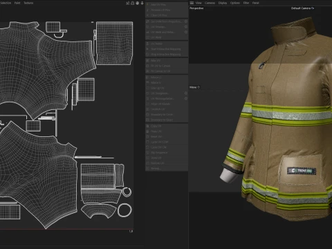 Fire Fighter Jacket 3D Model