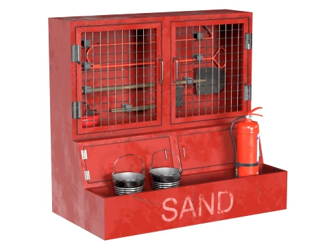 Fire Rescue Tools Storage with Tools 3D 模型