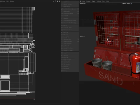 Fire Rescue Tools Storage with Tools 3D Model
