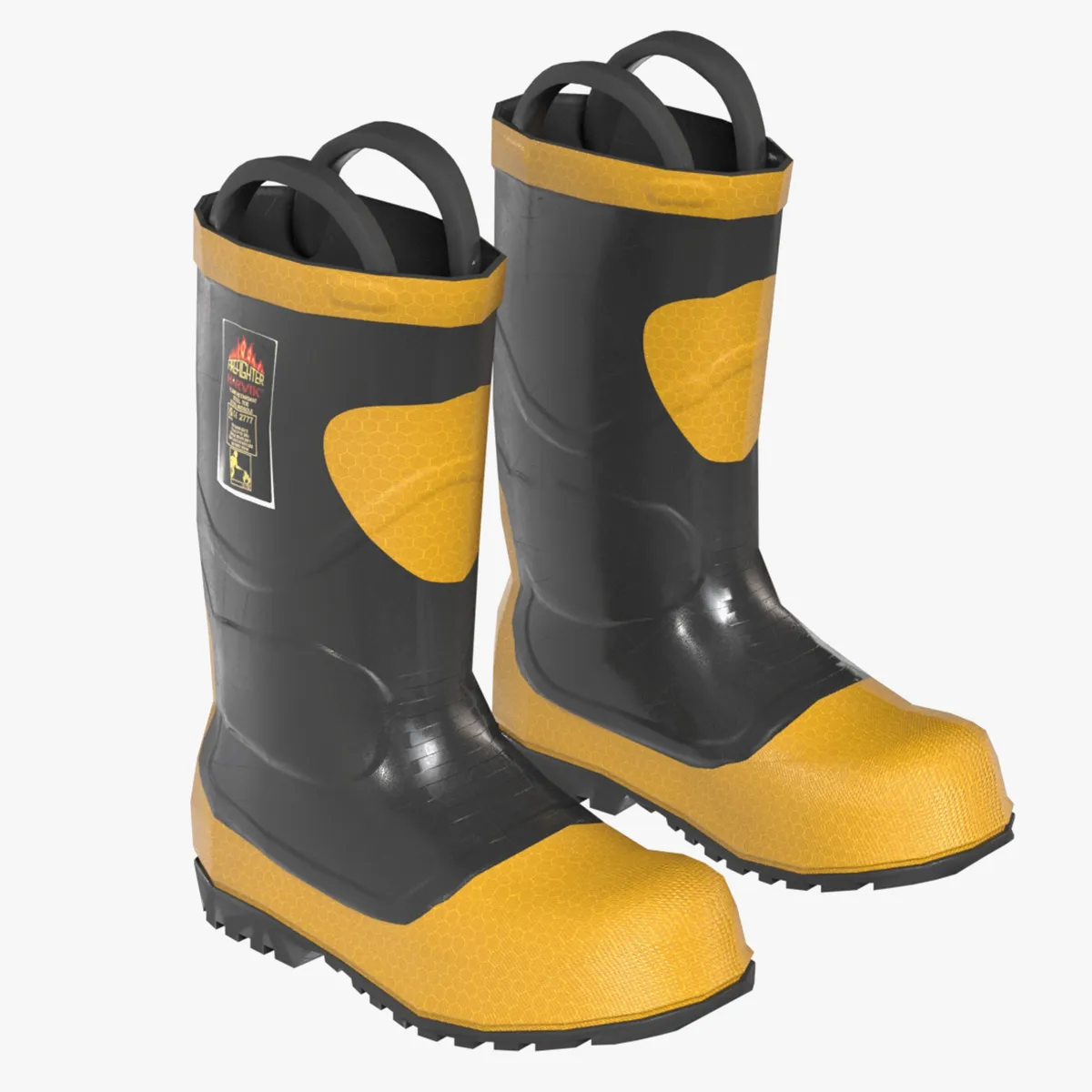 Fire Safety Boots 3D Model .c4d .max .obj .3ds .fbx .stl .blend 