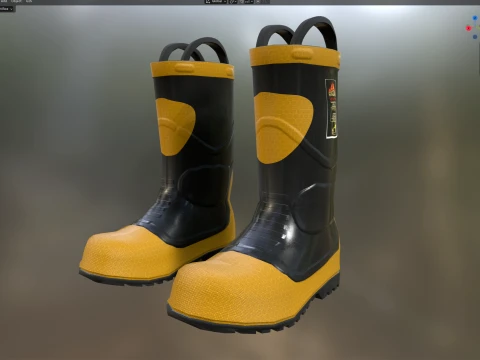 Fire Safety Boots 3D Model