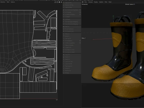 Fire Safety Boots 3D Model