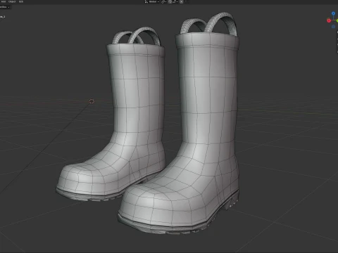 Fire Safety Boots 3D Model