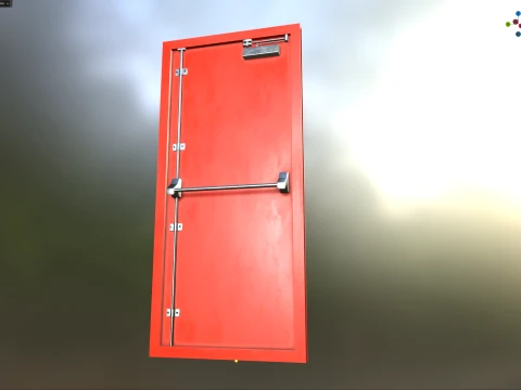Fire Safety Door 3D Model
