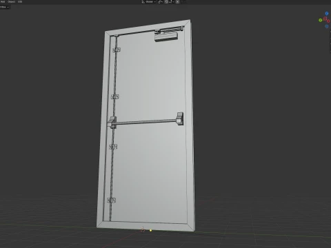 Fire Safety Door 3D Model