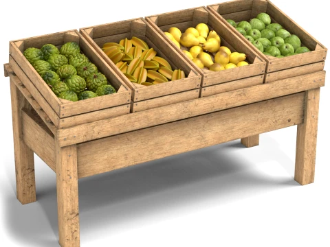 Fruit Table V2 3D Model